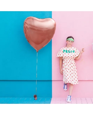 Folienballon 'Herz' - Rosegold (72 cm)