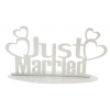 Metallständer 'Just Married' - Weiss