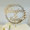 Cake Topper ‚Flower’ personnalisé - bois