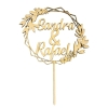 Cake Topper ‚Flower’ personnalisé - bois