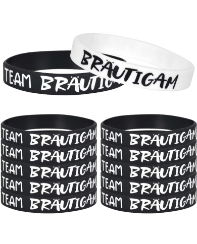 Armbänder 'Team Bräutigam' (12 Stück)