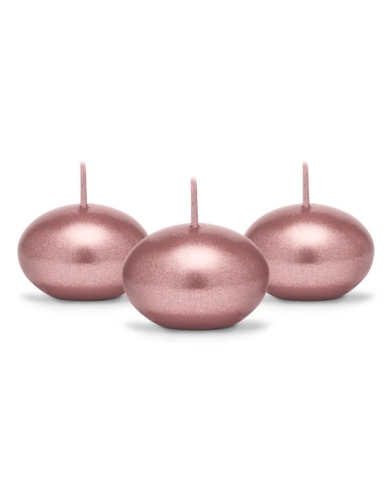 Bougies flottantes or rose (10 pièces)