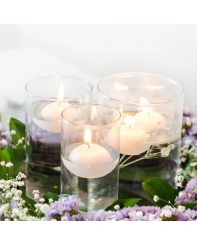 Schwimmkerzen weiss (10 Stück)