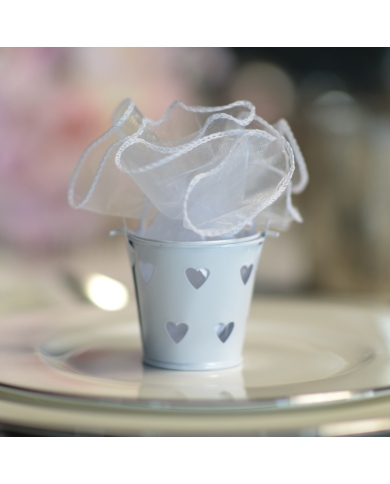 Petit pot en zinc Cœur rempli - The-Weddingshop