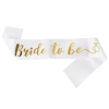 Schärpe 'Bride to be' - Weiss/Gold