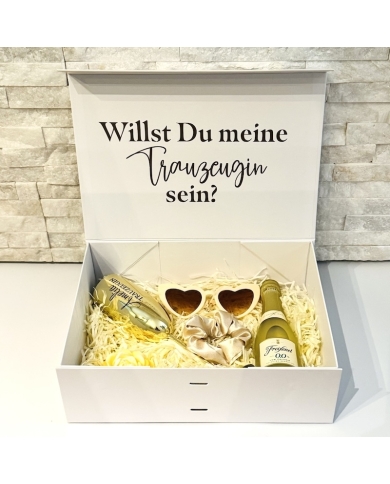 Geschenkbox - Trauzeugin fragen personalisiert
