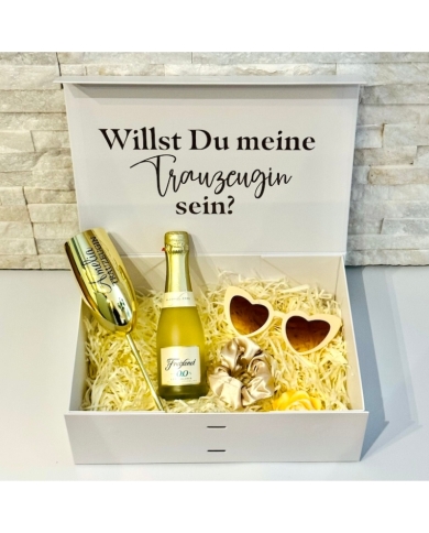 Geschenkbox - Trauzeugin fragen personalisiert