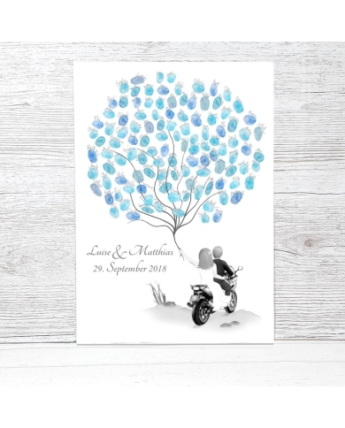 Fingerprint-Poster 'Motorrad'