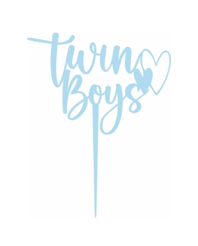 Cake Topper 'Twin Boys'