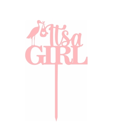 Cake Topper 'It's a Girl'