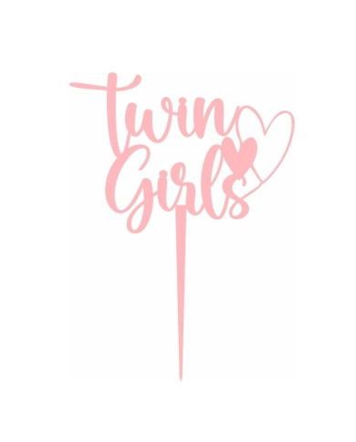 Cake Topper 'Twin Girls'