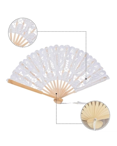 Spitzenfächer - Weiss