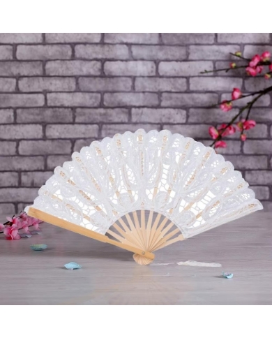 Éventails en dentelle - Blanc