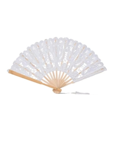 Spitzenfächer - Weiss