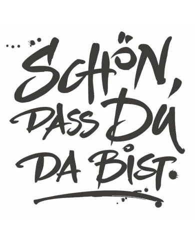 Serviette 'Schön, dass du da bist'