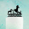 Cake Topper 'Brautpaar mit Tier' personalisierbar