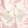 Pantoufles mariée 'MRS' personnalisé - The-Weddingshop