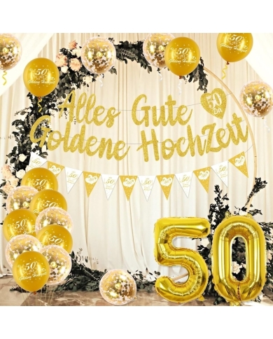 Deko-Set 'Goldene Hochzeit'