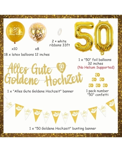Deko-Set 'Goldene Hochzeit'