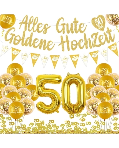 Deko-Set 'Goldene Hochzeit'