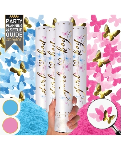 Konfettikanone mit Rauchpulver 'Butterfly'