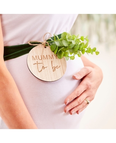 Babybauchband mit Anhänger 'Mummy to be'