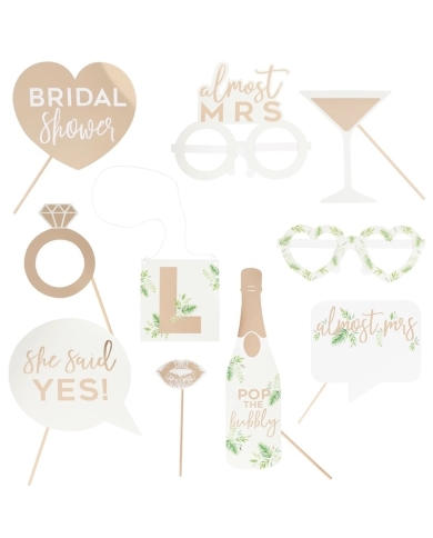 Photo Booth-Set 'Almost Mrs' personalisierbar