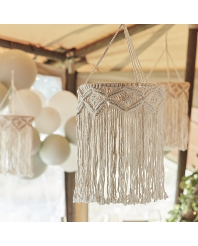 Lustre en macramé