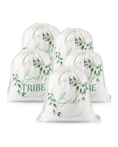 Turnbeutel Set 'Bride Tribe' (5 Stück)
