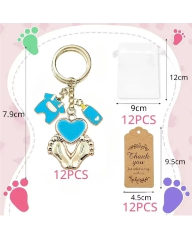 Kit de bricolage 'Pieds de bébé - garçon' (12 invités)