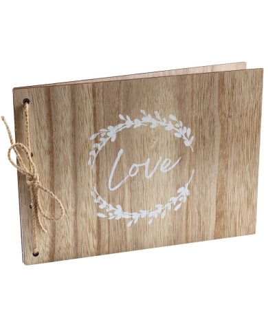 Holz Gästebuch 'Love'
