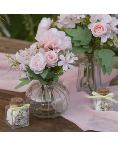 Glasvase mit Goldrand