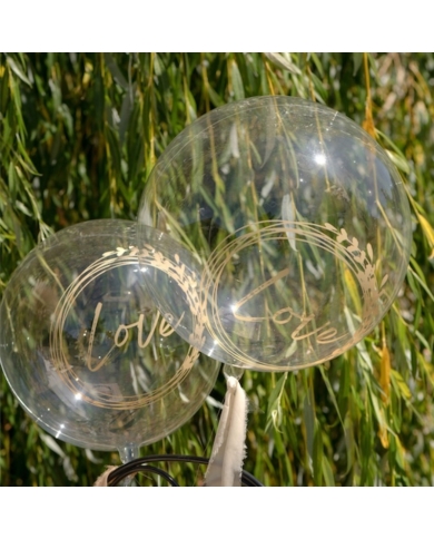 Riesenballon transparent 'Love'