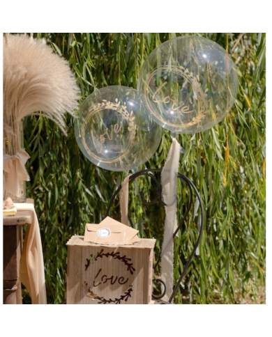 Riesenballon transparent 'Love'