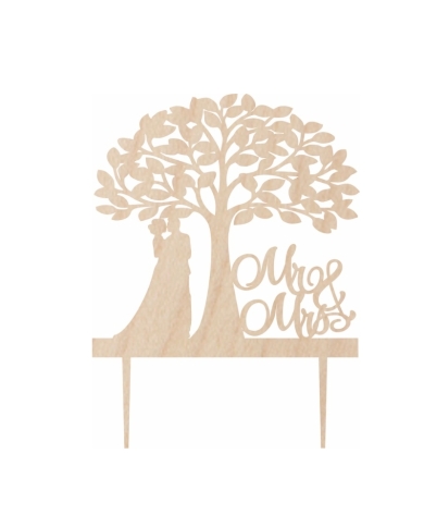 Cake Topper ‚L'arbre de l'amour' - Bois
