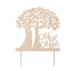 Cake Topper ‚L'arbre de l'amour' - Bois