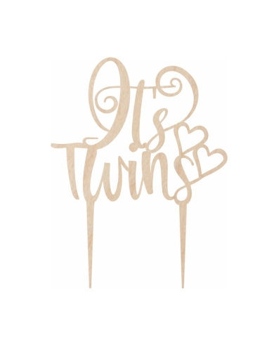 Cake Topper 'It's Twins'