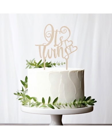 Cake Topper 'It's Twins'
