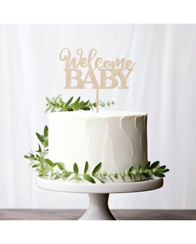 Cake Topper 'Welcome Baby'