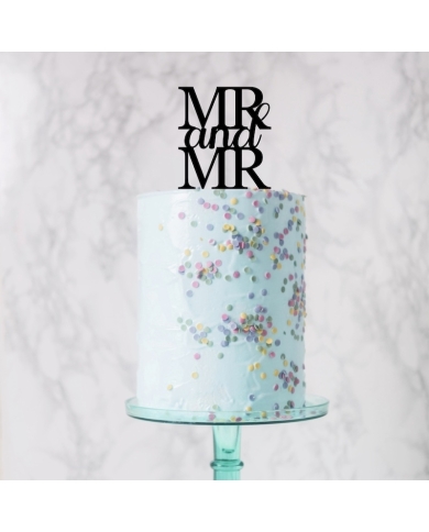 Cake Topper 'Mr and Mr'