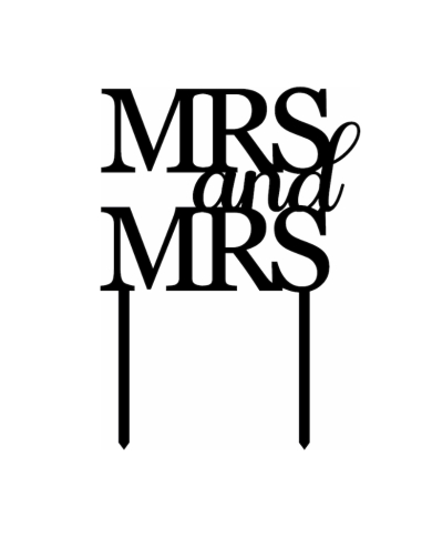 Cake Topper 'Mrs and Mrs'