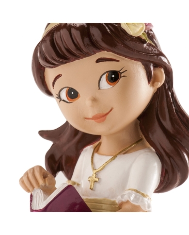 Tortenfigur Kommunion 'Mädchen mit Bibel'