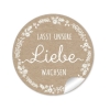 Aufkleber 'Lass unsere Liebe wachsen' - Vintage