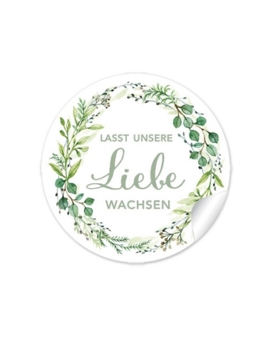 Autocollant 'Lass unsere Liebe wachsen' - Vert