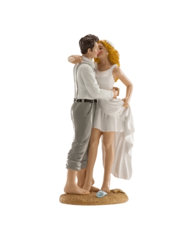 Tortenfigur 'Brautpaar am Strand'