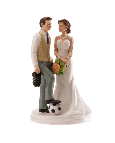 Tortenfigur 'Fussball Brautpaar'
