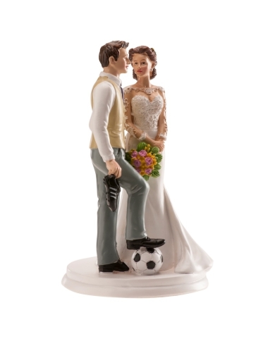Tortenfigur 'Fussball Brautpaar'
