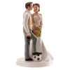 Figurine mariage 'Mariés avec un ballon de foot'