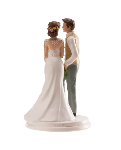 Figurine mariage 'Mariés avec un ballon de foot'