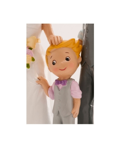 Figurine mariage 'Couple avec garçon'